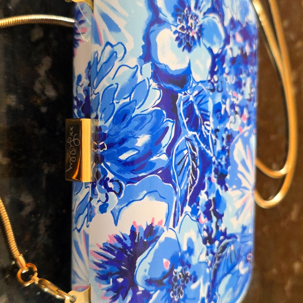 Lilly Pulitzer hard-sided clutch